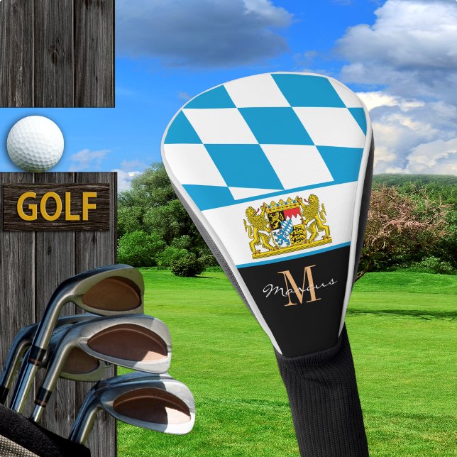 Couvre-club De Golf Drapeau bavarois monogramme de la Bavière (Créateur téléchargé)