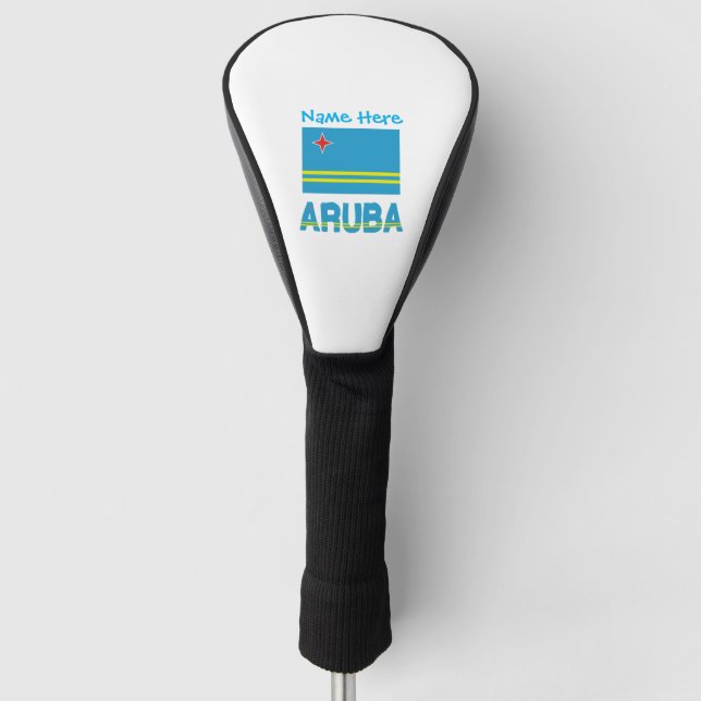 Couvre-club De Golf Drapeau bleu Aruba Aruba Personnalisation (Devant)