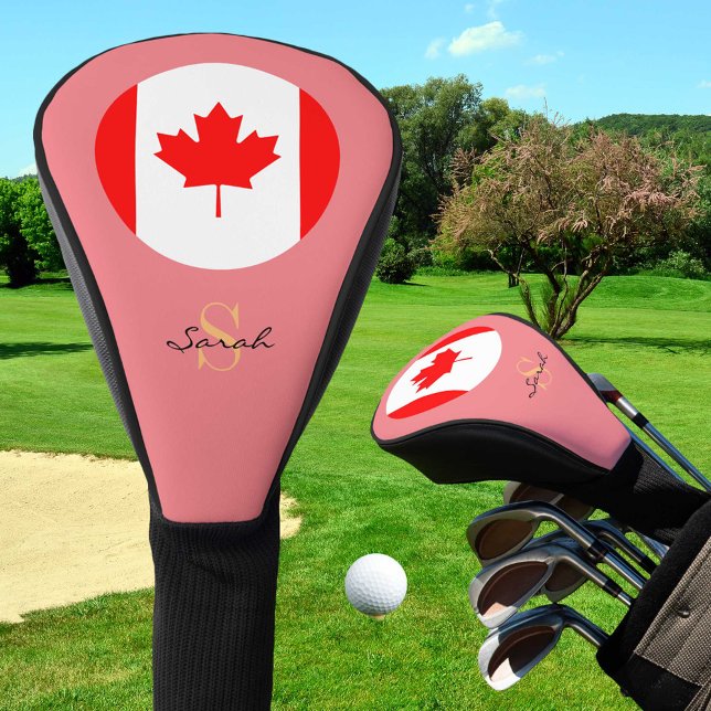 Couvre-club De Golf Drapeau canadien et filles Clubs de golf monogramm (Créateur téléchargé)