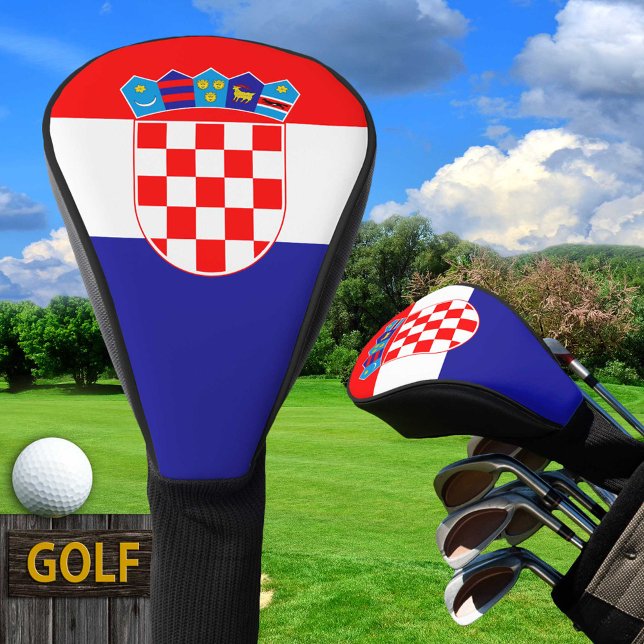 Couvre-club De Golf Drapeau croate & Golf Croatie sport Couvertures /c (Créateur téléchargé)