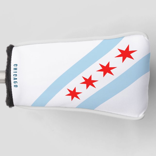 Couvre-club De Golf Drapeau de Chicago, Illinois (Devant)