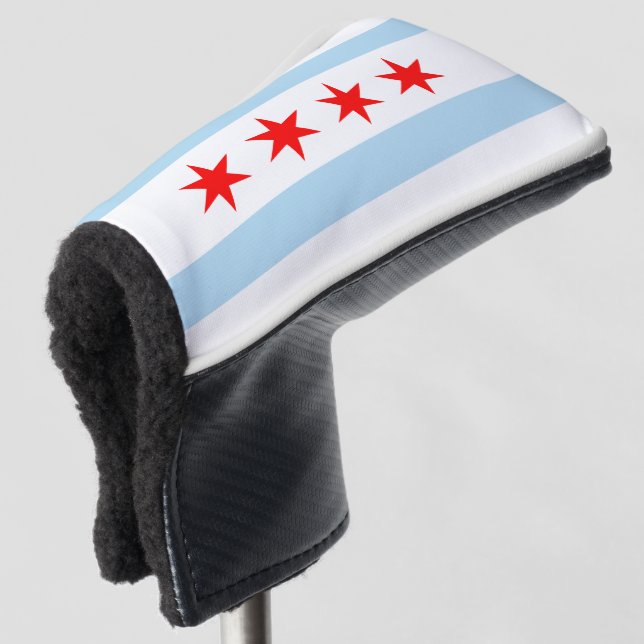 Couvre-club De Golf Drapeau de Chicago, l'Illinois (Devant 3/4)