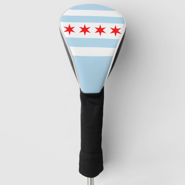 Couvre-club De Golf Drapeau de Chicago, l'Illinois (Devant)