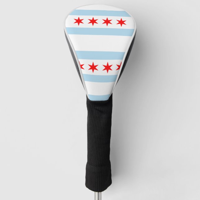Couvre-club De Golf Drapeau de Chicago, l'Illinois (Devant)