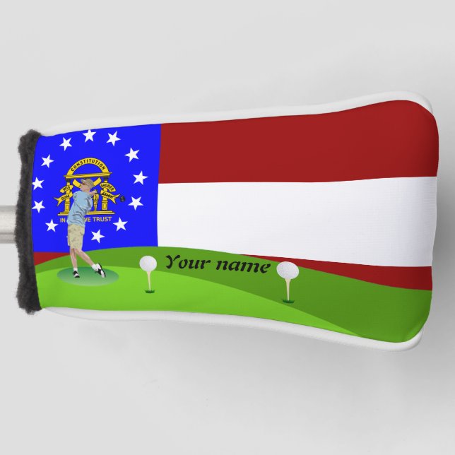 Couvre-club De Golf Drapeau de Géorgie (Devant)