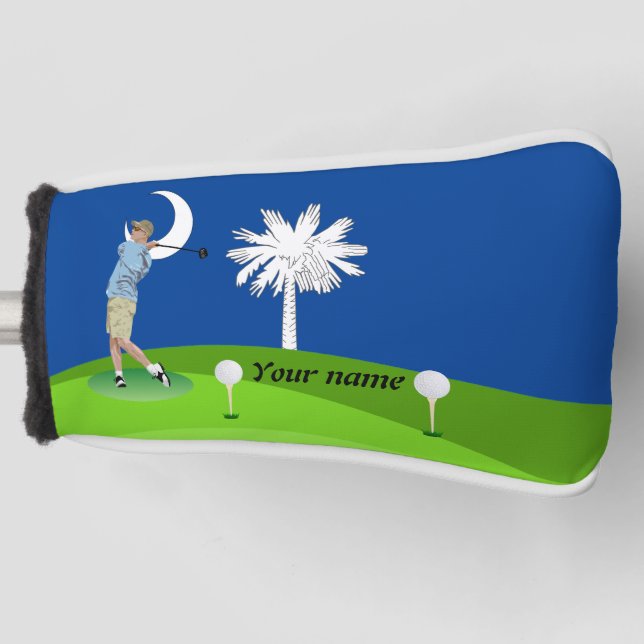 Couvre-club De Golf Drapeau de la Caroline du Sud (Devant)
