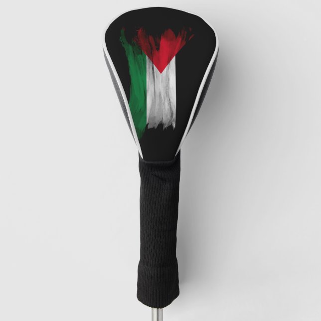 Couvre-club De Golf Drapeau de la Palestine brassée, drapeau national (Devant)
