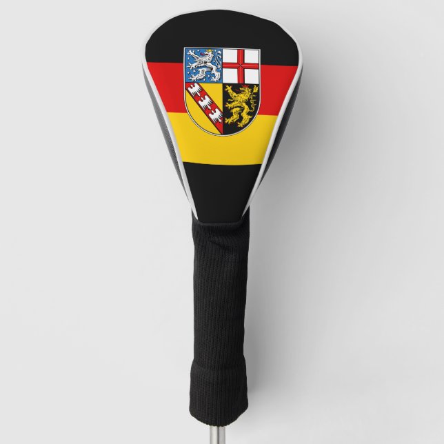 Couvre-club De Golf Drapeau de la tête de golf de Sarre (Devant)