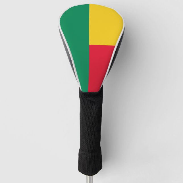 Couvre-club De Golf Drapeau de la tête de golf du Bénin (Devant)