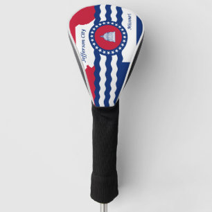 Couvre-club De Golf Drapeau de la ville de Jefferson, Missouri Golf He