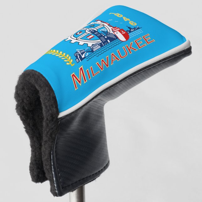 Couvre-club De Golf Drapeau de la ville de Milwaukee (Devant 3/4)