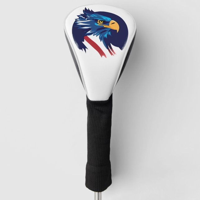 Couvre-club De Golf Drapeau de l'aigle noir américain (Devant)