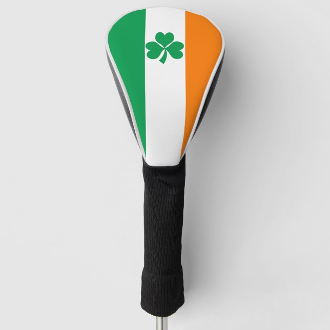 Couvre-club De Golf Drapeau de l'Irlande Shamrock (Devant)
