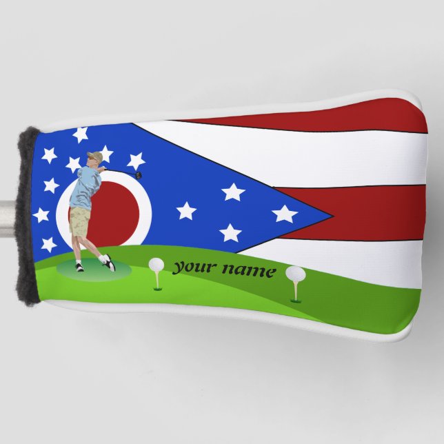 Couvre-club De Golf Drapeau de l'Ohio (Devant)