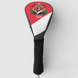 Couvre-club De Golf Drapeau de Sealand, avec armoiries superposées