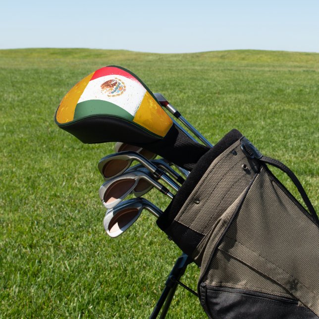 Couvre-club De Golf Drapeau du Mexique Style Grunge (In Situ)
