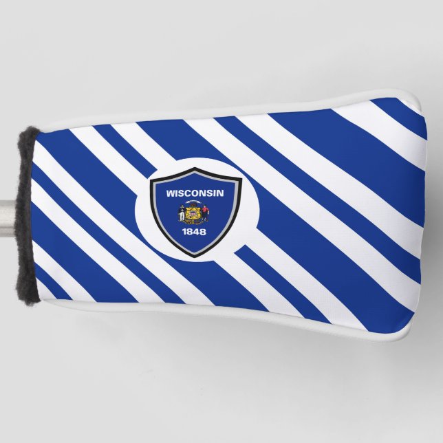 Couvre-club De Golf Drapeau du Wisconsin (Devant)