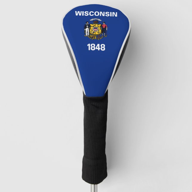 Couvre-club De Golf Drapeau du Wisconsinite, drapeau de l'État américa (Devant)