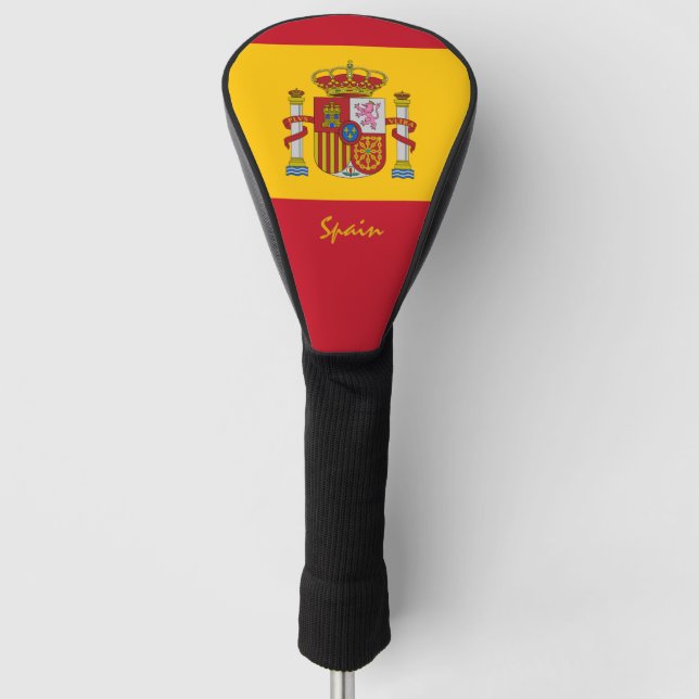 Couvre-club De Golf Drapeau espagnol & Golf Espagne Sports Couvertures (Devant)