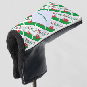Couvre-club De Golf Drapeau gallois vert carrelé