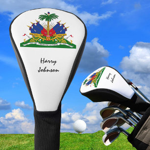 Couvre-club De Golf Drapeau haïtien & Clubs de Golf Monogrammes Couvr