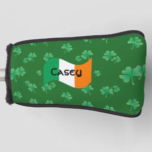 Couvre-club De Golf Drapeau irlandais amusant avec Shamrocks Personnal