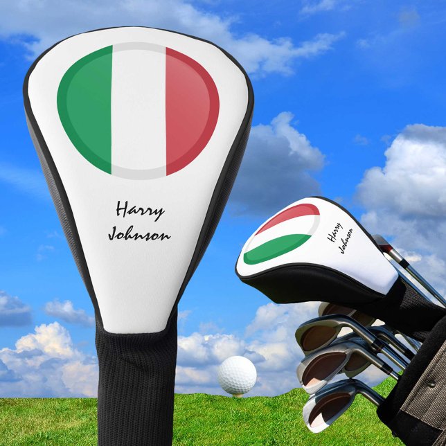 Couvre-club De Golf Drapeau Italien & Clubs de Golf Monogrammes Couver (Créateur téléchargé)