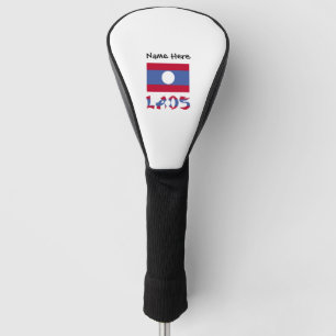 Couvre-club De Golf Drapeau Laotien Laos Bleu Personnalisation