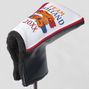 Couvre-club De Golf Drapeau néerlandais personnalisé Orange Lion Team 