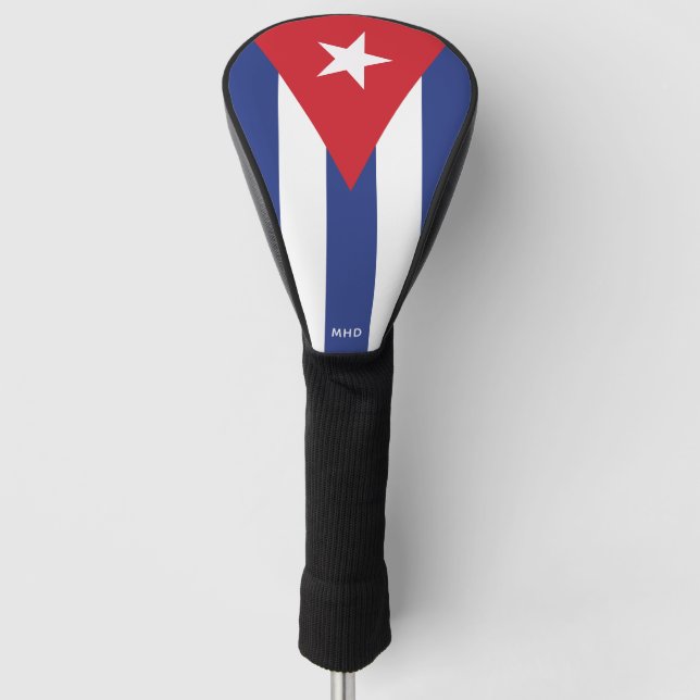 Couvre-club De Golf Drapeau personnalisé Monogramme Cuba (Devant)