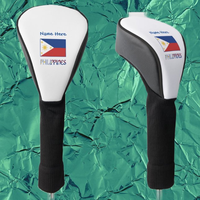 Couvre-club De Golf Drapeau philippin et philippin personnalisé (Créateur téléchargé)