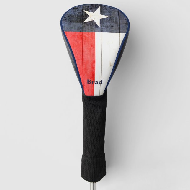 Couvre-club De Golf Drapeau rustique Texas Personnalisé (Devant)