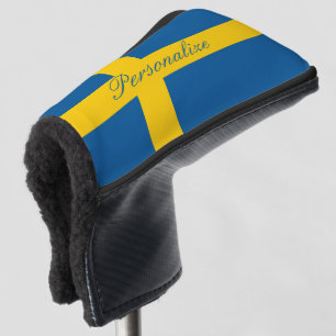 Couvre-club De Golf Drapeau suédois couverture monochrome de golf