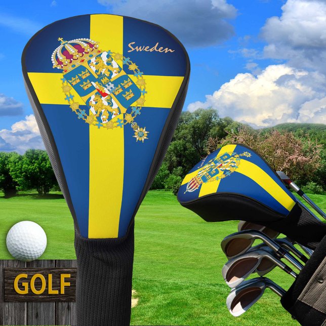 Couvre-club De Golf Drapeau suédois & Golf Suède sports Couvertures /c (Créateur téléchargé)