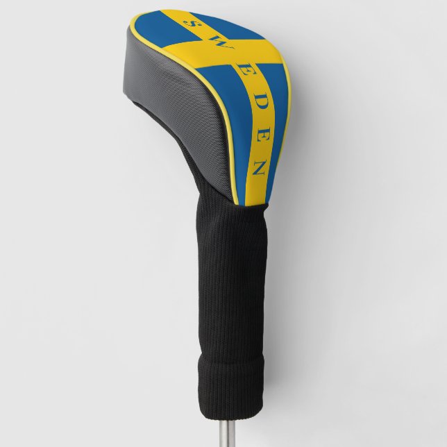 Couvre-club De Golf Drapeau suédois pour chauffeur à chaussette (Incliné)