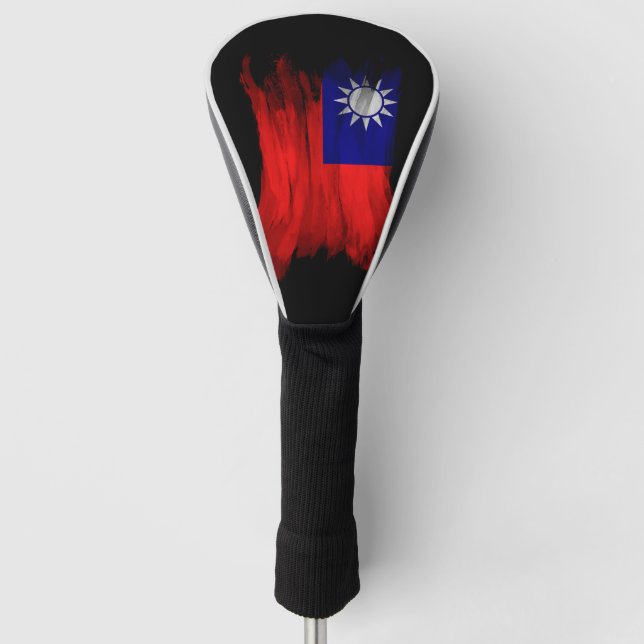 Couvre-club De Golf Drapeau Taïwan bracelet, drapeau national (Devant)