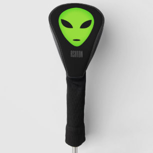 Couvre-club De Golf Drôle alien vert tête de golf conducteur couvertur