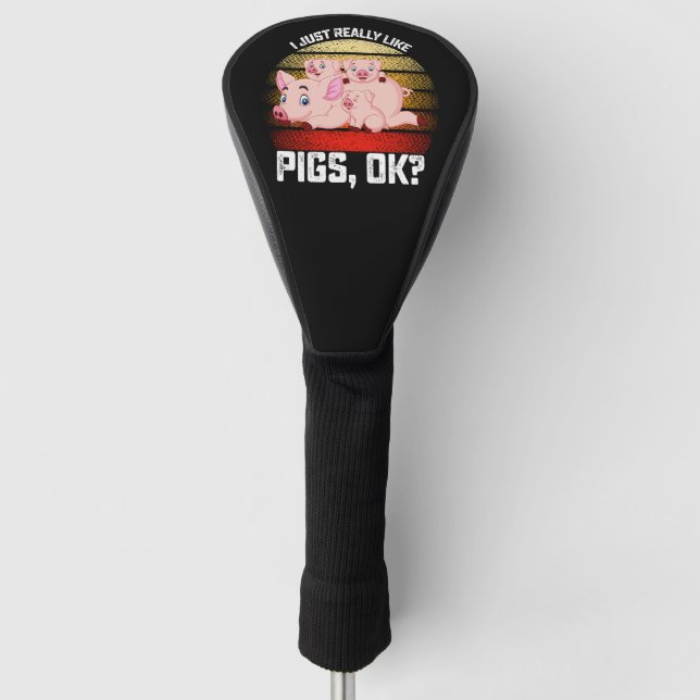 Couvre-club De Golf Drôle J'Aime Vraiment Les Chiens Ok (Devant)