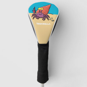 Couvre-club De Golf Drôle mignon caricature pourpre crabe ermite