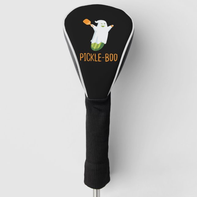 Couvre-club De Golf Drôle Pickle Ghost Aime Jouer Pickleball (Devant)