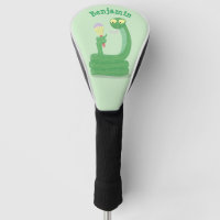 Drôle serpent vert avec caricature maraca