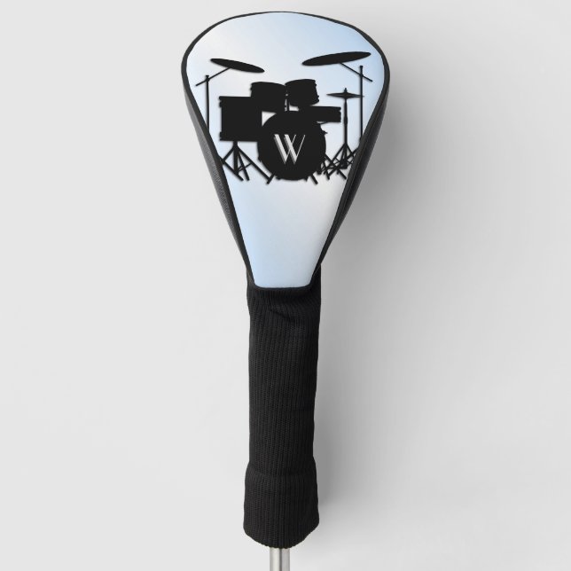 Couvre-club De Golf Drum Music Design Blue (Devant)