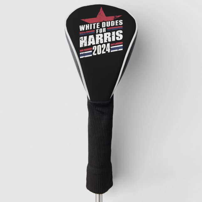 Couvre-club De Golf Dudes Blanches Pour Kamala Harris 2024 (Devant)
