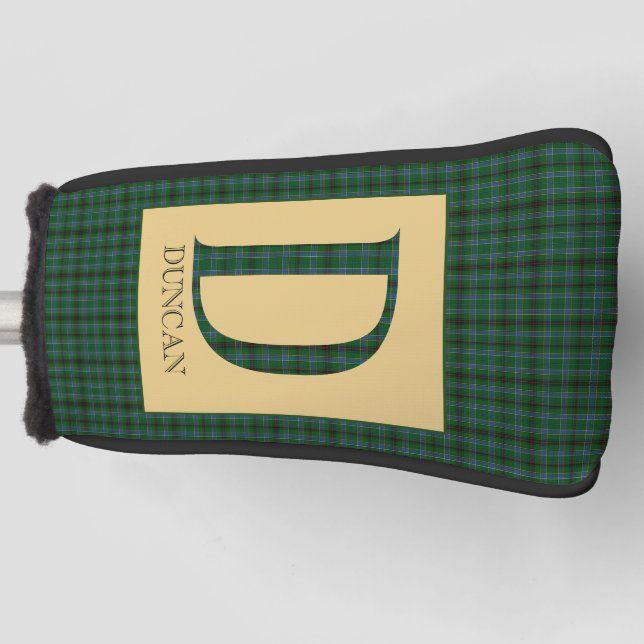 Couvre-club De Golf Duncan Tartan Monogramme D (Devant)