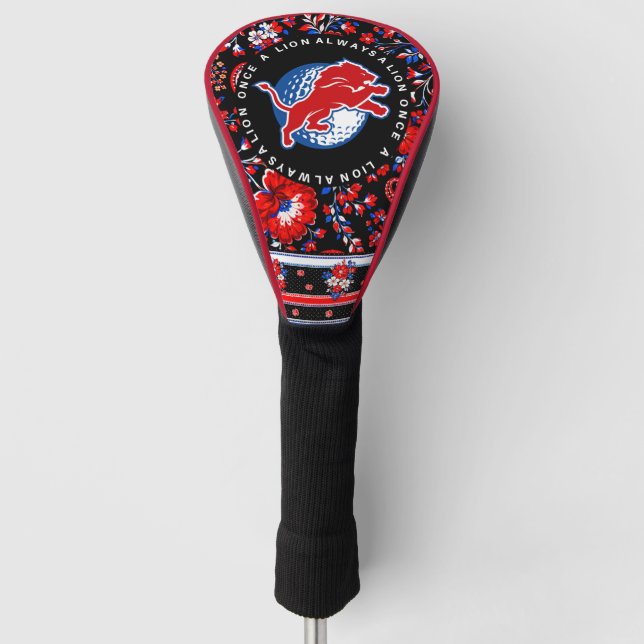 Couvre-club De Golf Durant Lions Golf - Red floral (Devant)