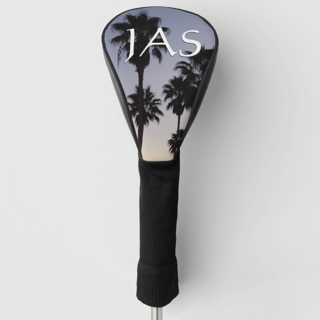 Couvre-club De Golf Dusk avec palmiers Scène tropicale (Devant)