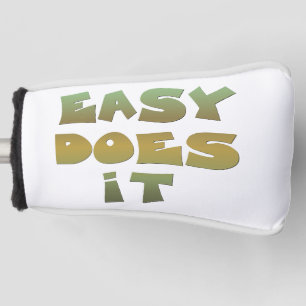 Couvre-club De Golf Easy It Slogan Green Gold