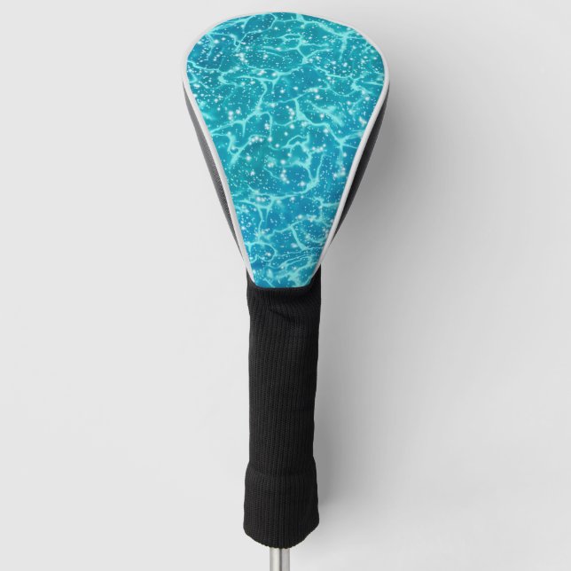Couvre-club De Golf Eau de mer bleue avec étincelles (Devant)