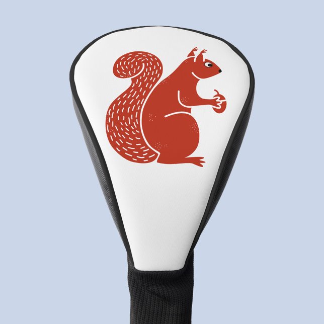 Couvre-club De Golf Écureuil rouge (Red squirrel golf head cover)