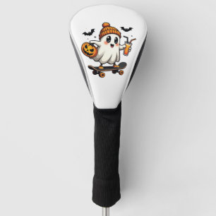 Couvre-club De Golf Éffrayant Halloween Patinage Citrouille Fantôme ép